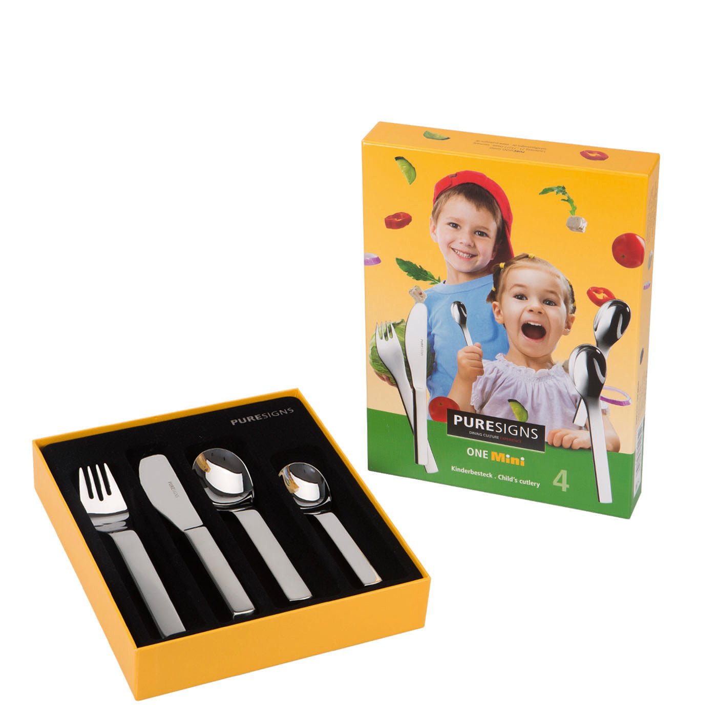 Kinderbesteck 4 - teilig ONE mini matt - 