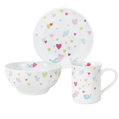 Kindergeschirr Set 7 - teilig CORA mit Gravur - 